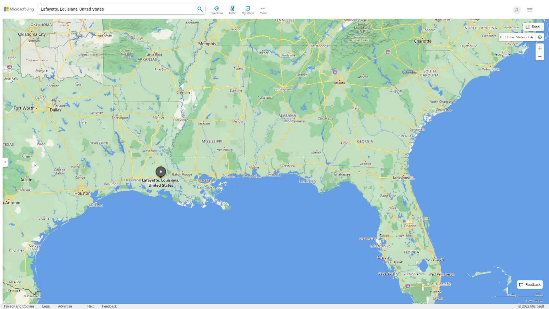Lafayette Map Louisiana